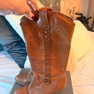 Stylish Tan Over the Knee Boots